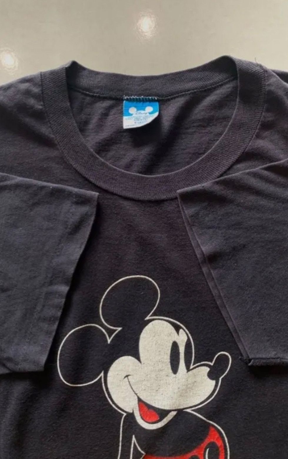 Mickey Mouse 🔥Vintage 80's Rare Mickey Mouse Blue Bar Tag Size US XL / EU 56 / 4 - 5 Thumbnail