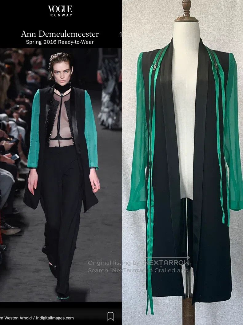 Ann Demeulemeester Ann Demeulemeester 34 emerald coat Size S / US 4 / IT 40 - 1 Thumbnail