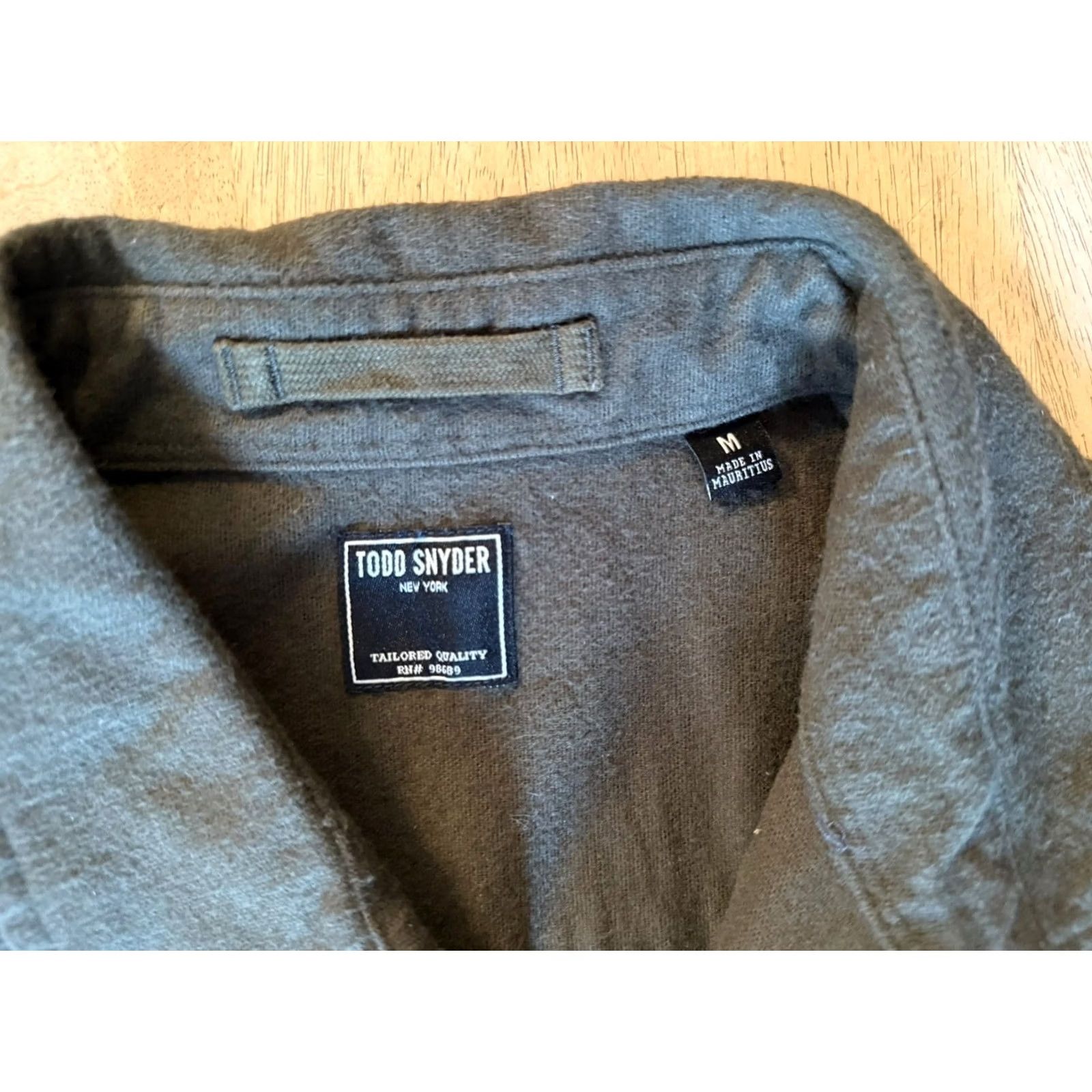 Todd Snyder Todd Snyder Men’s Dark Green Heavyweight Chamois Cotton Shirt - Size M Size US M / EU 48-50 / 2 - 4 Thumbnail