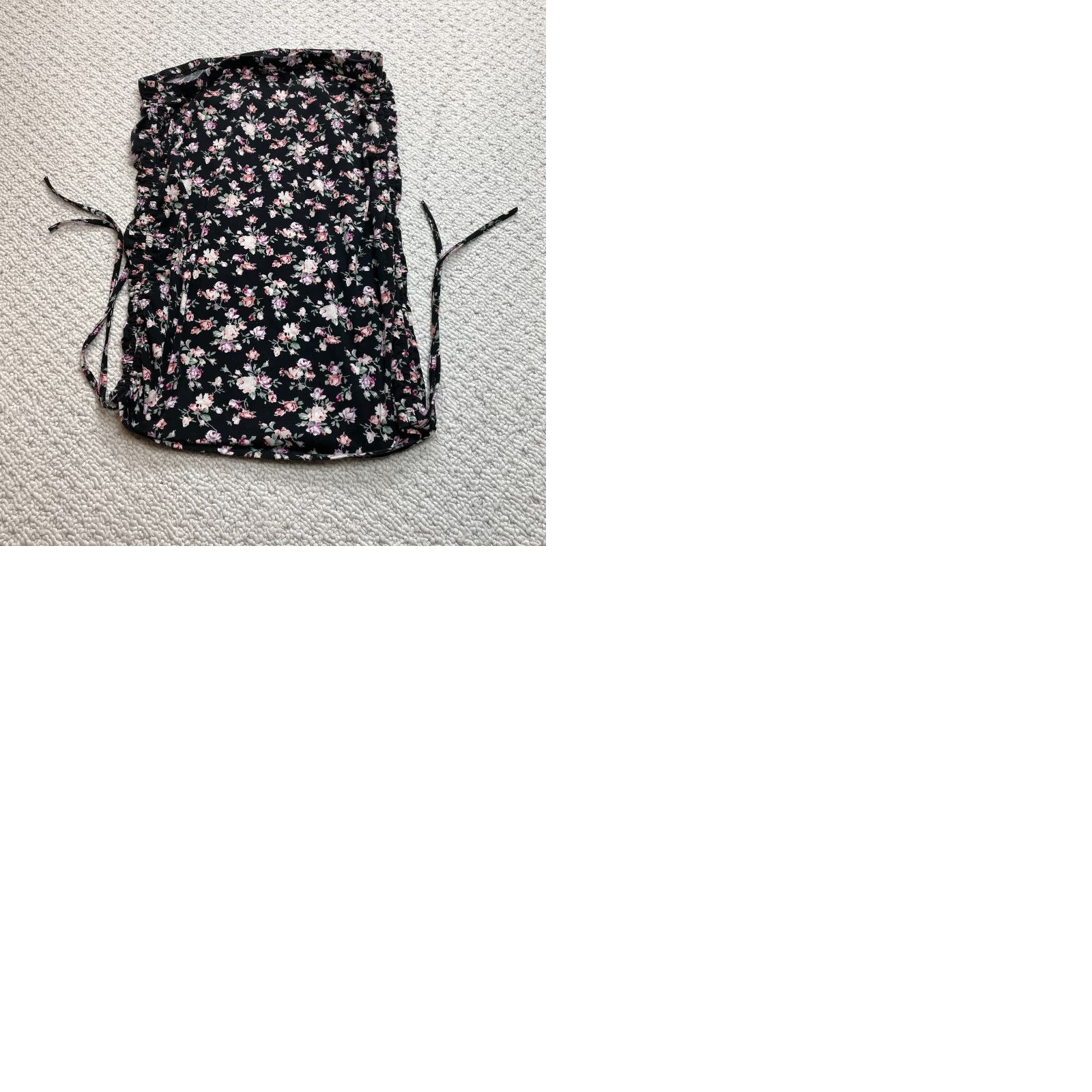 Shein SheIn Tank Top Cropped and Skirt Set Womens S Black Floral Stretch 2 Piece Size S / US 4 / IT 40 - 10 Thumbnail