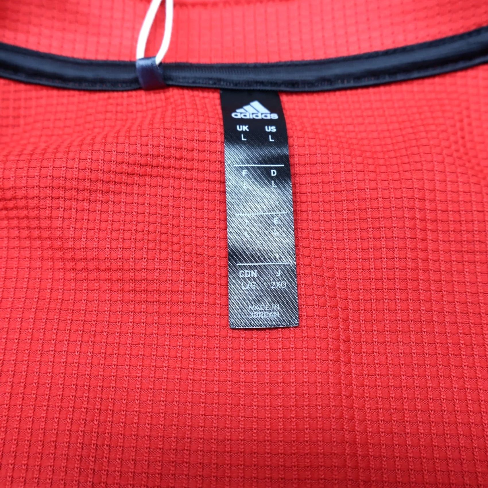 Adidas Adidas Sweatshirt Mens Large Red 3-Stripes Quarter-Zip Pullover Knit Solid Long Sleeve Sports Lightweight Moisuture Wicking Training Gym Running 4 Zip Size US L / EU 52-54 / 3 - 3 Thumbnail