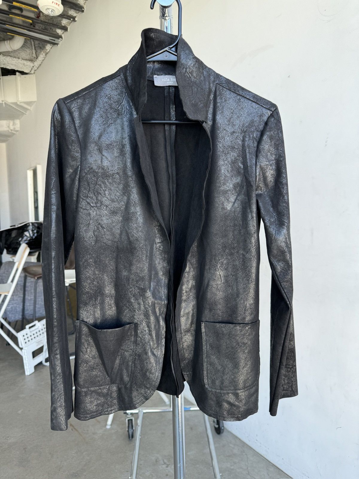 Other BLACK LEATHERY BLAZER Size XS / US 0-2 / IT 36-38 - 1 Thumbnail
