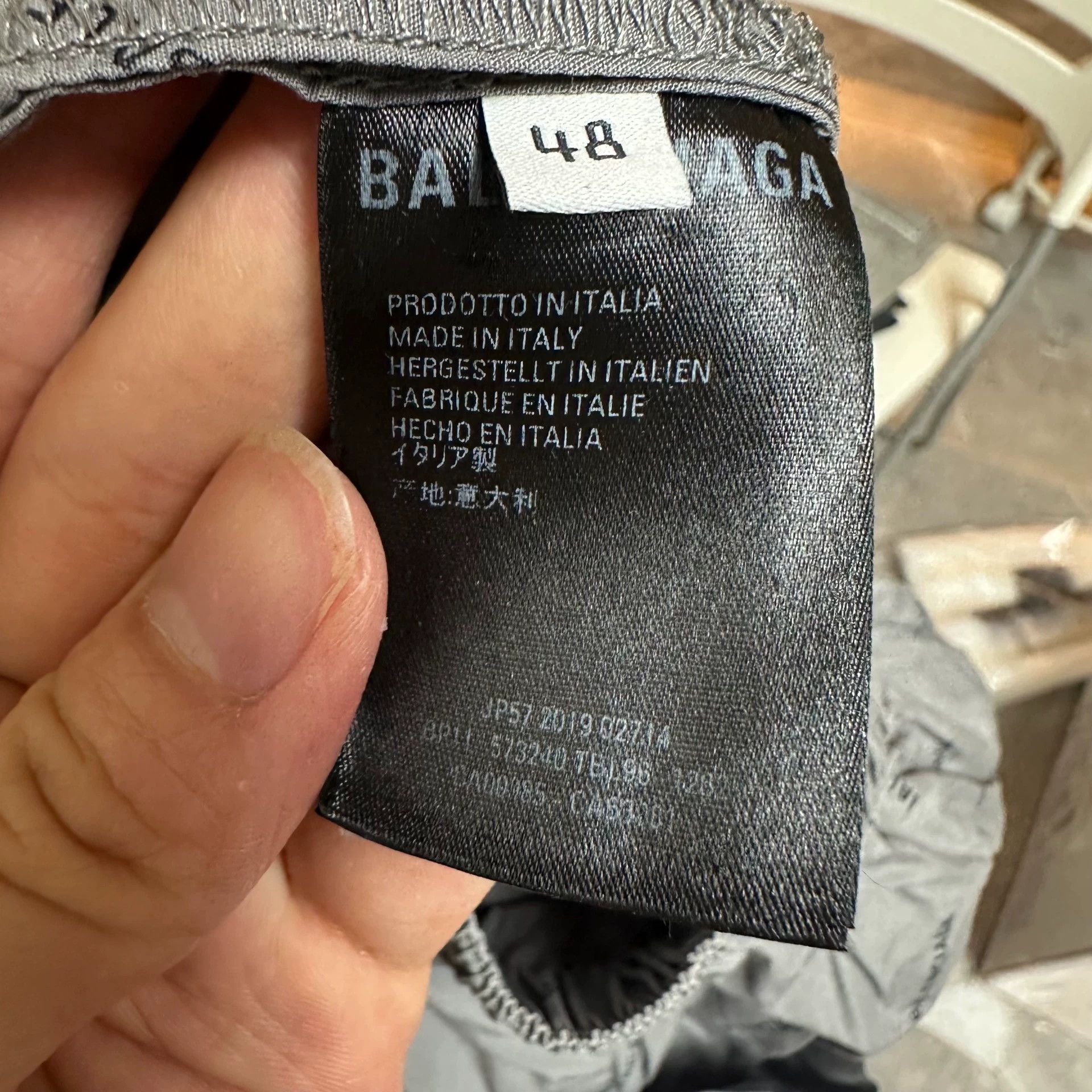 Balenciaga Balenciaga All-Over Multi-Element Logo Silk Gray Shorts 48 Size US 32 / EU 48 - 6 Thumbnail
