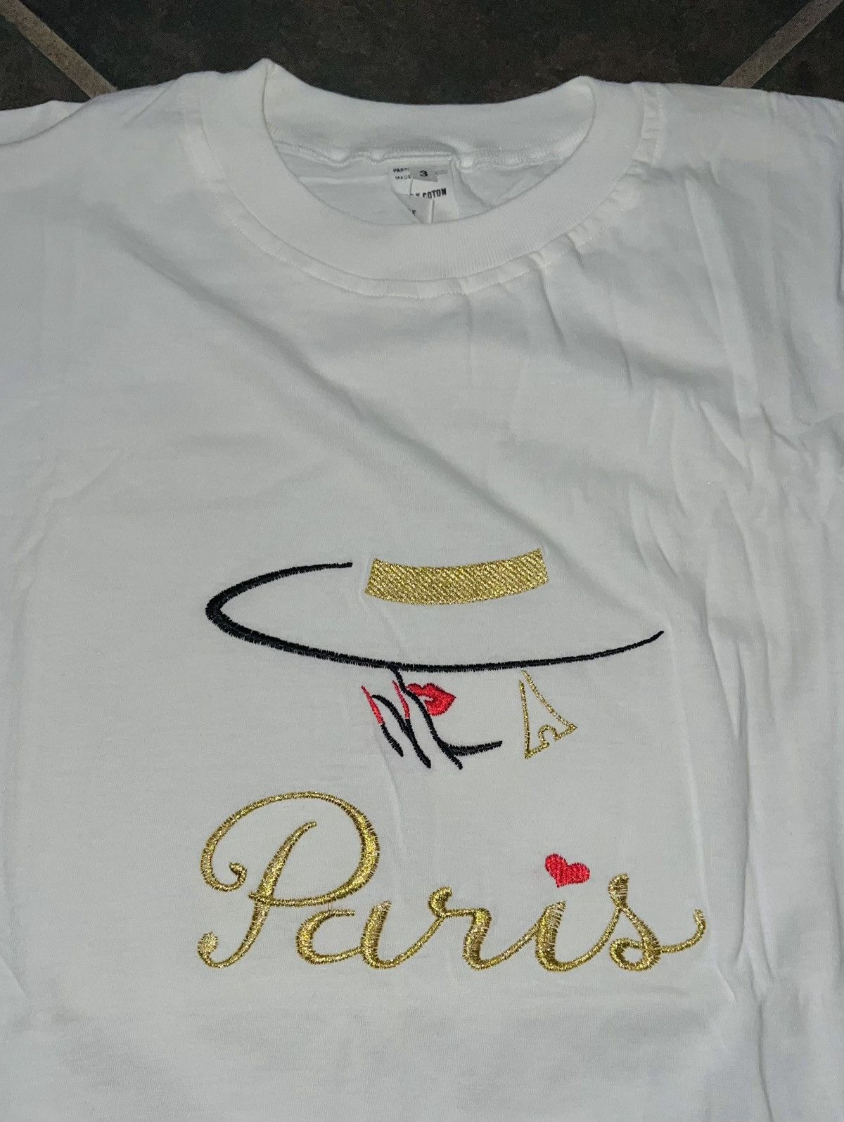 Vintage VINTAGE PARIS FASHION T-SHIRT ❤️ Size US L / EU 52-54 / 3 - 3 Thumbnail