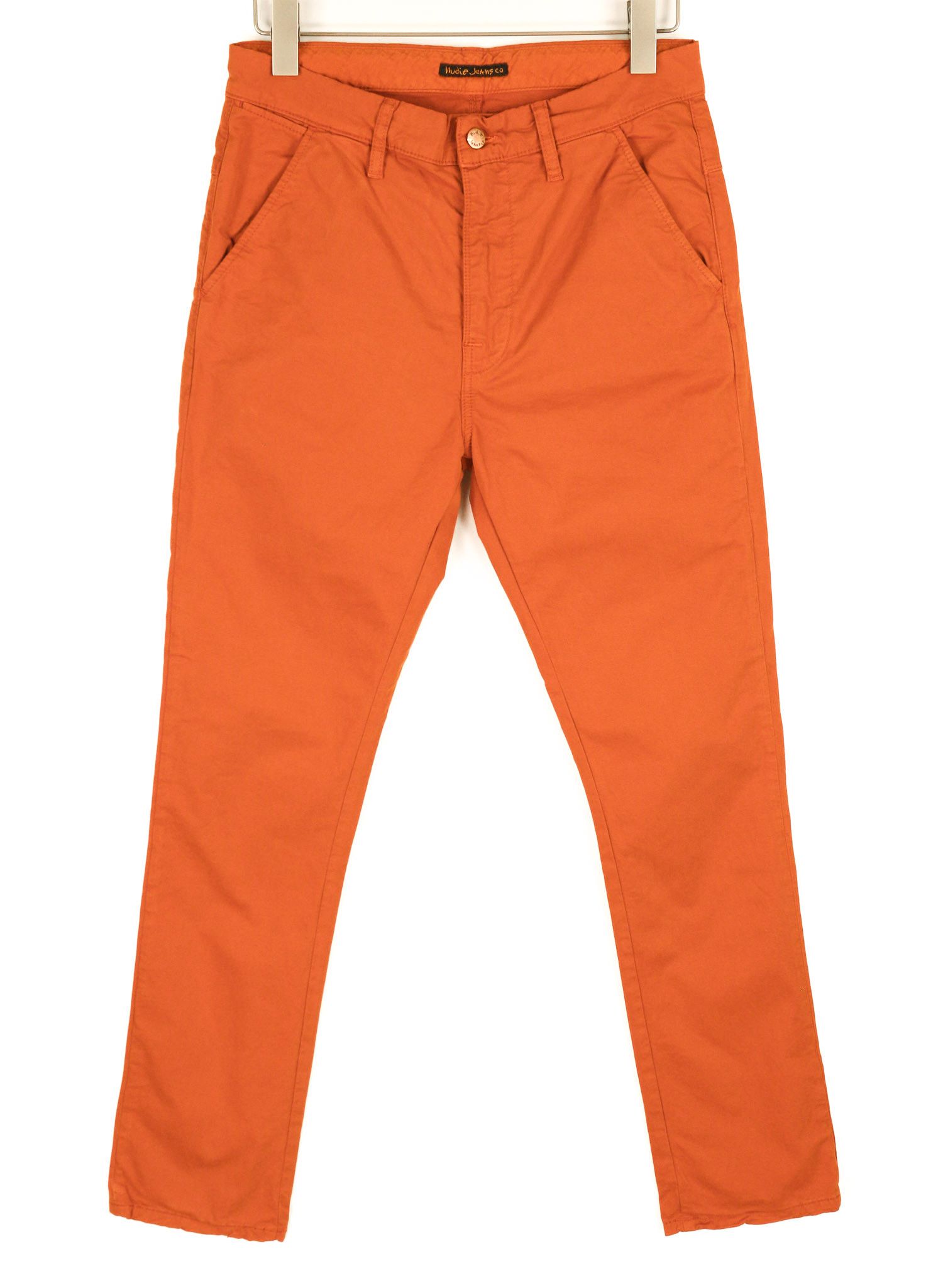 Nudie Jeans KHAKI SLIM W30/L30 Organic Warm Orange Zip Chino 82556 Size US 30 / EU 46 - 1 Thumbnail