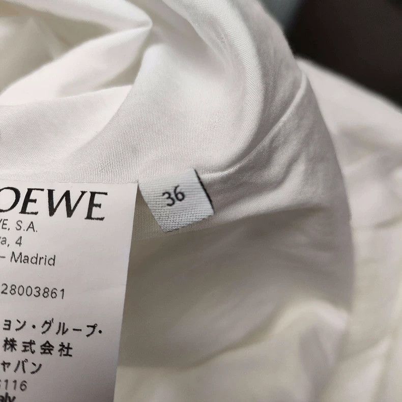 Loewe LOEWE Cotton Linen Dress, White Size XS / US 0-2 / IT 36-38 - 6 Thumbnail