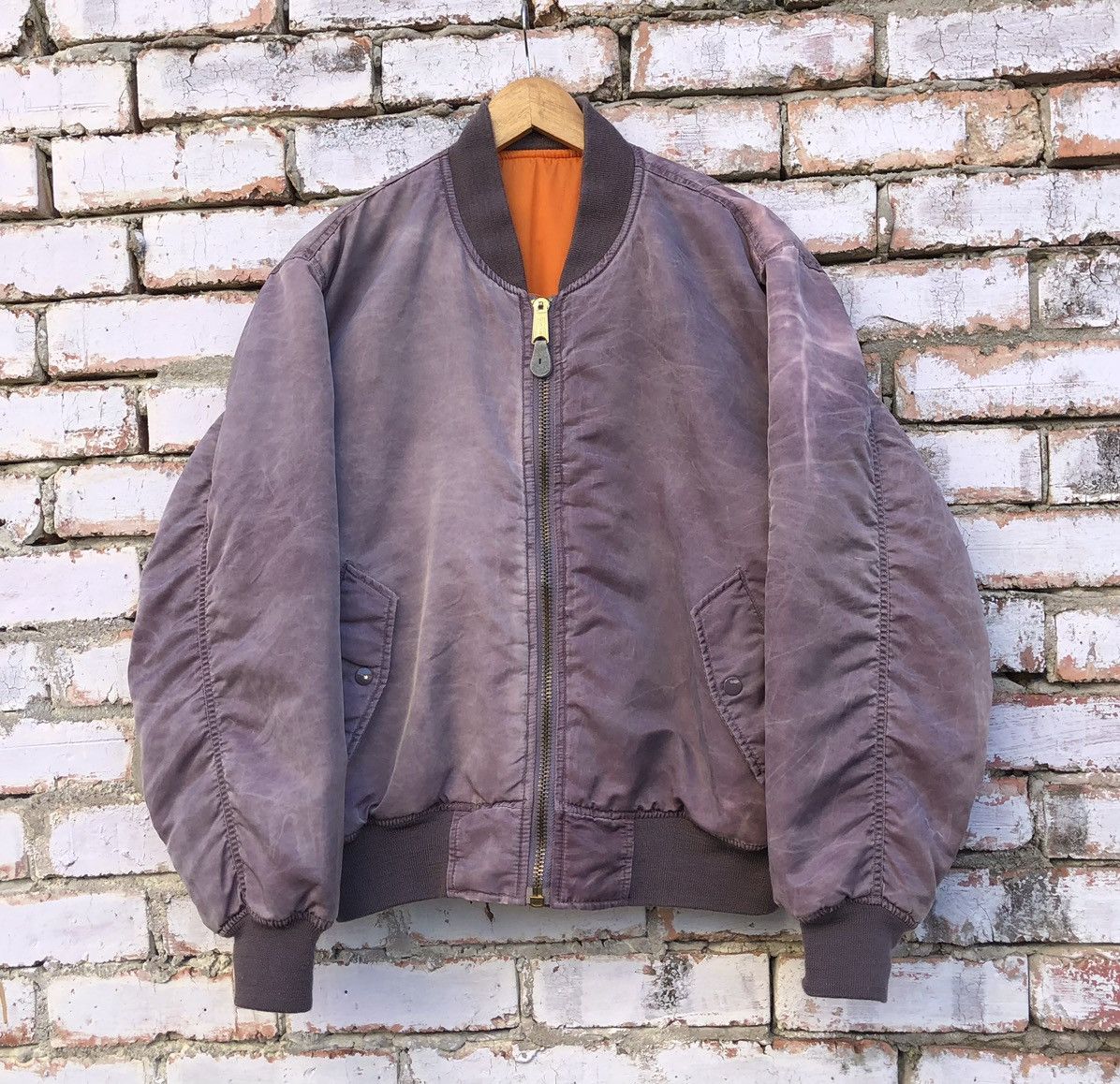 Vintage Vintage Sun Faded Flyer’s Ma-1 Bomber Jacket Size US M / EU 48-50 / 2 - 11 Thumbnail