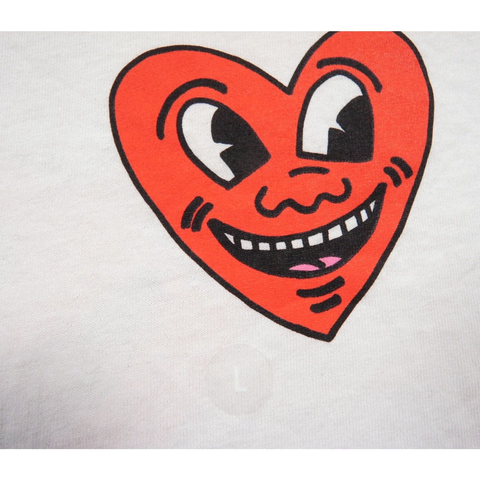 Vintage Keith Haring Shirt Mens Large White Red Heart Art Graphic Tee Streetwear NEW Size US L / EU 52-54 / 3 - 3 Thumbnail