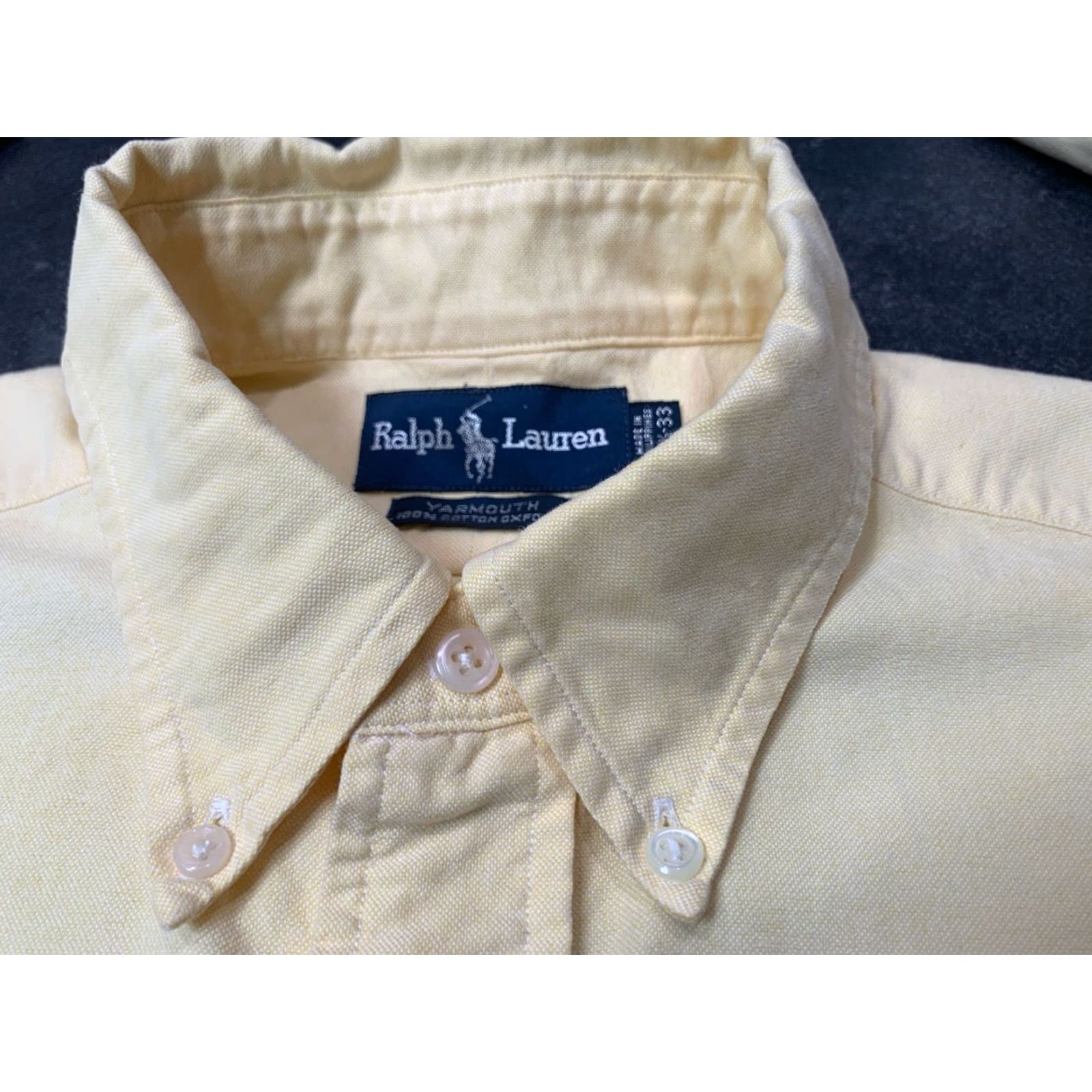 Ralph Lauren Ralph Lauren Polo Shirt Button-Up Men XL Yellow Check 50in Chest Classic 16.5-33 Casual Business Wear Size US XL / EU 56 / 4 - 4 Thumbnail