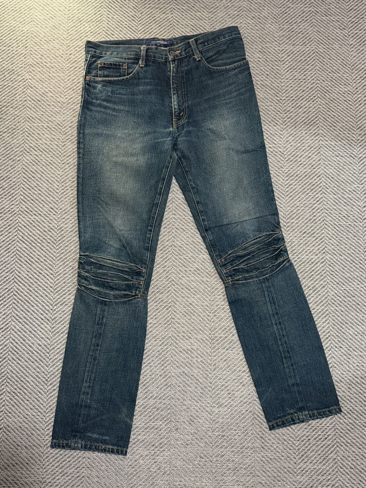 Junya Watanabe Junya Watanabe BIKER DESIGN RECONSTRUCTION DENIM PANTS Size US 34 / EU 50 - 1 Thumbnail