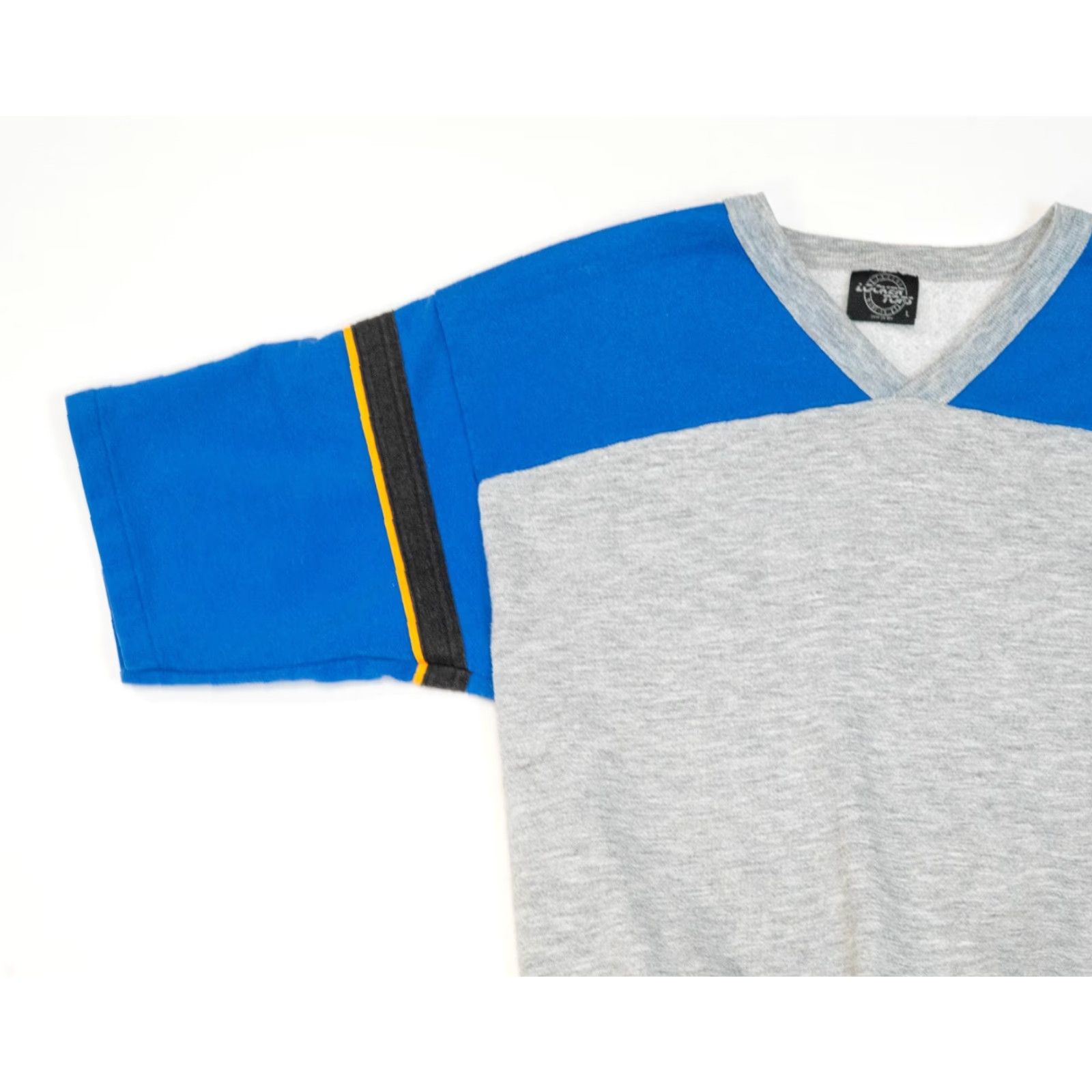 Russell Athletic VINTAGE Russell Athletic Short Sleeve Sweatshirt Men L Gray Blue 80s Gym Top Crew Neck Pullover Logo US Made True Vintage Mens Size US L / EU 52-54 / 3 - 3 Thumbnail