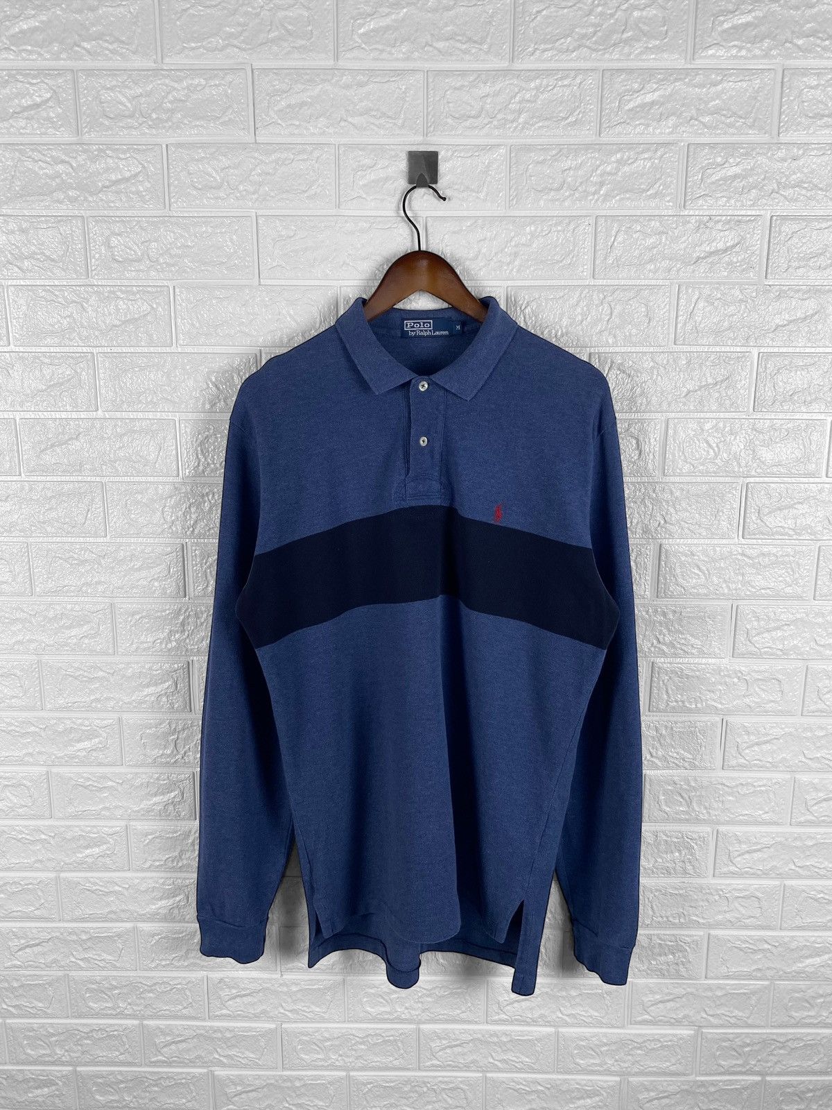 Polo Ralph Lauren × Ralph Lauren × Vintage Vintage Ralph Lauren rugby long sleeve polo t shirt Size US M / EU 48-50 / 2 - 2 Thumbnail