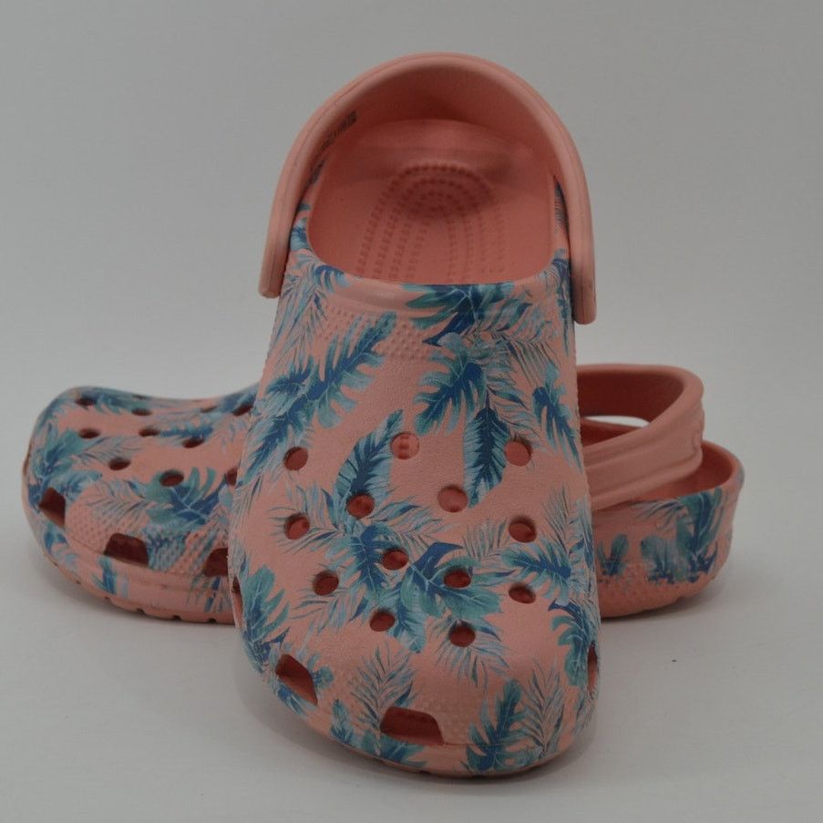 Crocs Crocs Coral Tropical Size 7W Classic Seasonal Graphic Clogs Size US 7 / IT 37 - 11 Thumbnail