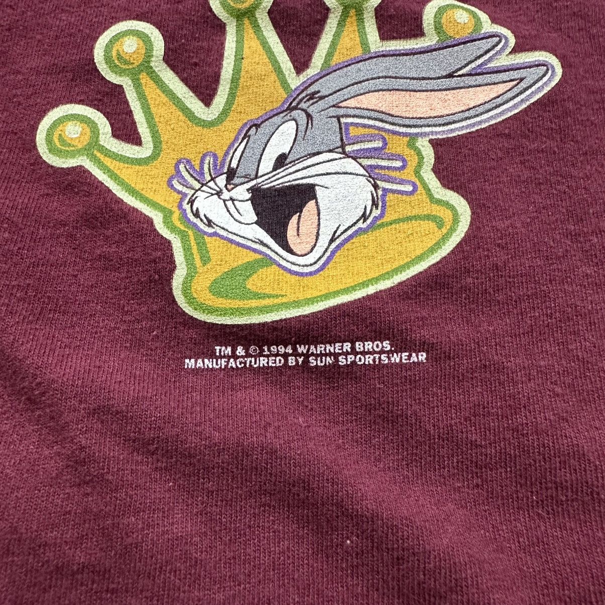 Warner Bros 1994 Warner Bros Bugs Bunny What’s Up Doc Single Stitch Tee Size US XL / EU 56 / 4 - 6 Thumbnail