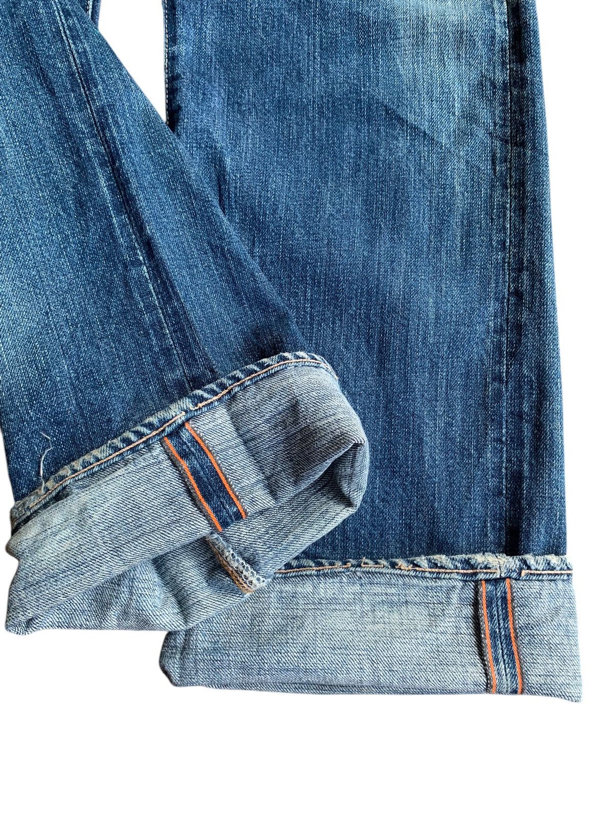 Japanese Brand × Kapital × OMNIGOD OMNIGOD SELVEDGE BUTTON FLY FADED & RUSTY DISTRESSED DENIM Size US 29 - 11 Thumbnail