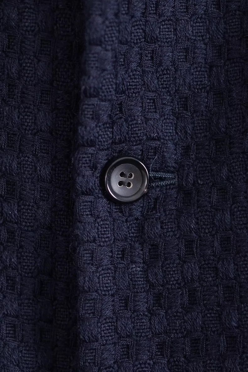 Comme des Garcons Comme des Garcons Bamboo texture navy velvet wool suit Size XS / US 0-2 / IT 36-38 - 7 Thumbnail