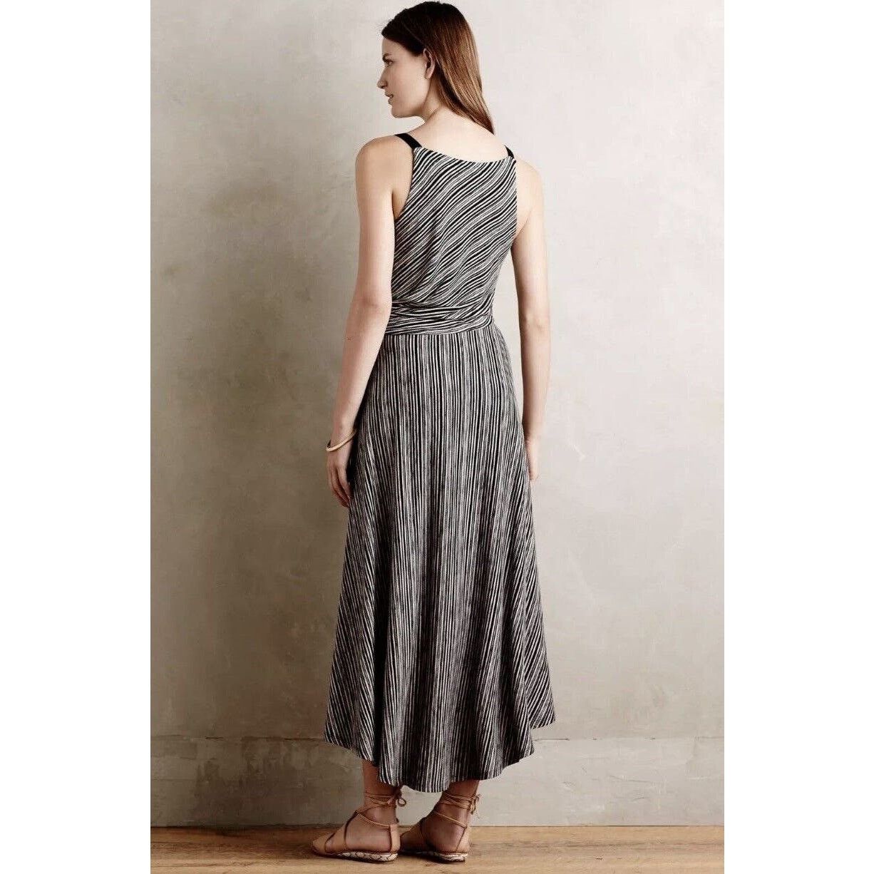 Anthropologie Maeve Anthropologie Hi-Low Salsola Summer Striped Dress S Size S / US 4 / IT 40 - 2 Thumbnail
