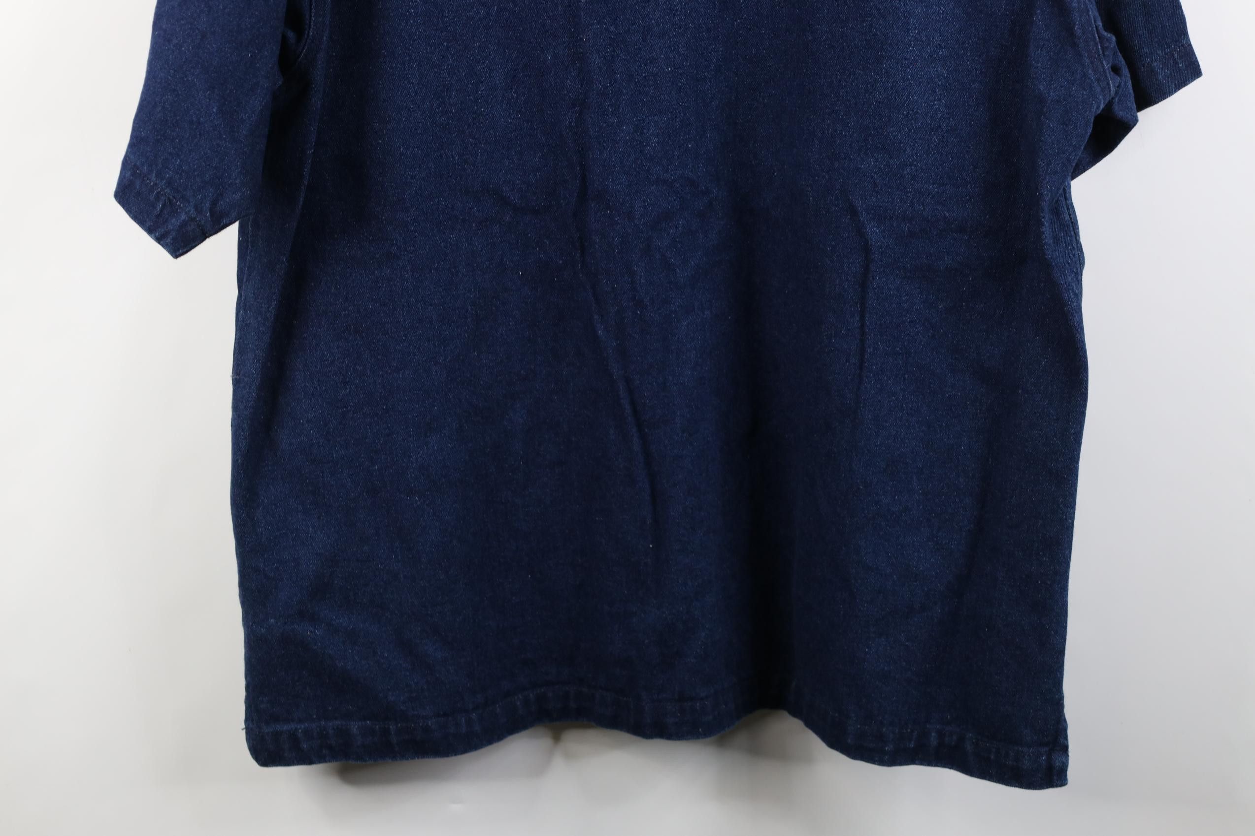 Vintage Deadstock Vintage 90s Streetwear Pocket Denim Button Shirt Size US XL / EU 56 / 4 - 14 Thumbnail