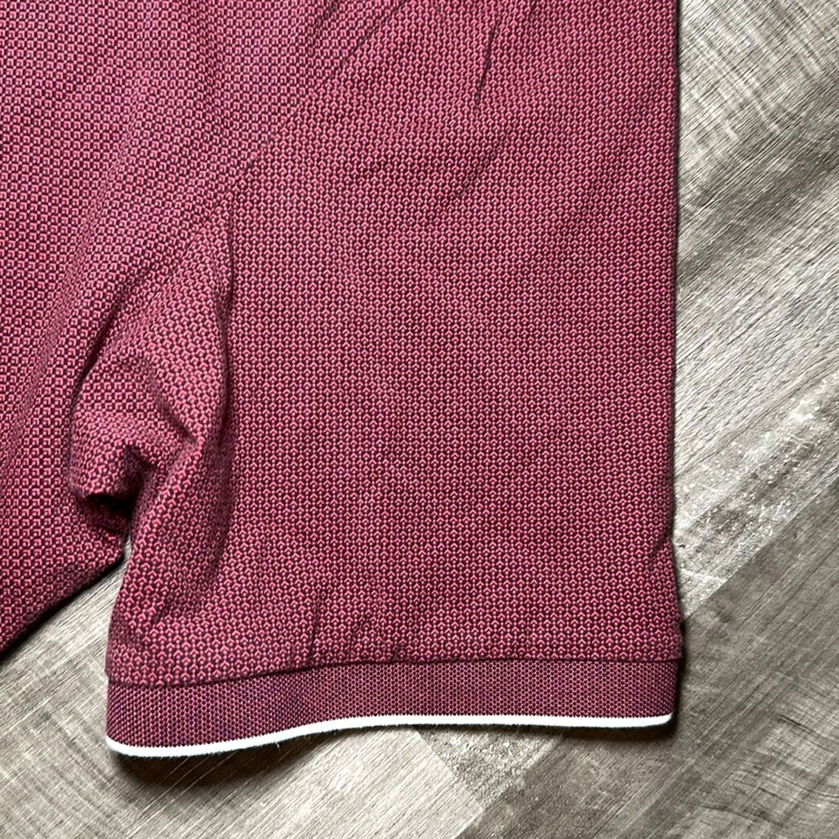 Vintage Buttercloth Polo Icy Cotton 2XL Men's Red Maroon/Black Cotton Shirt Shirt Size US XXL / EU 58 / 5 - 4 Thumbnail