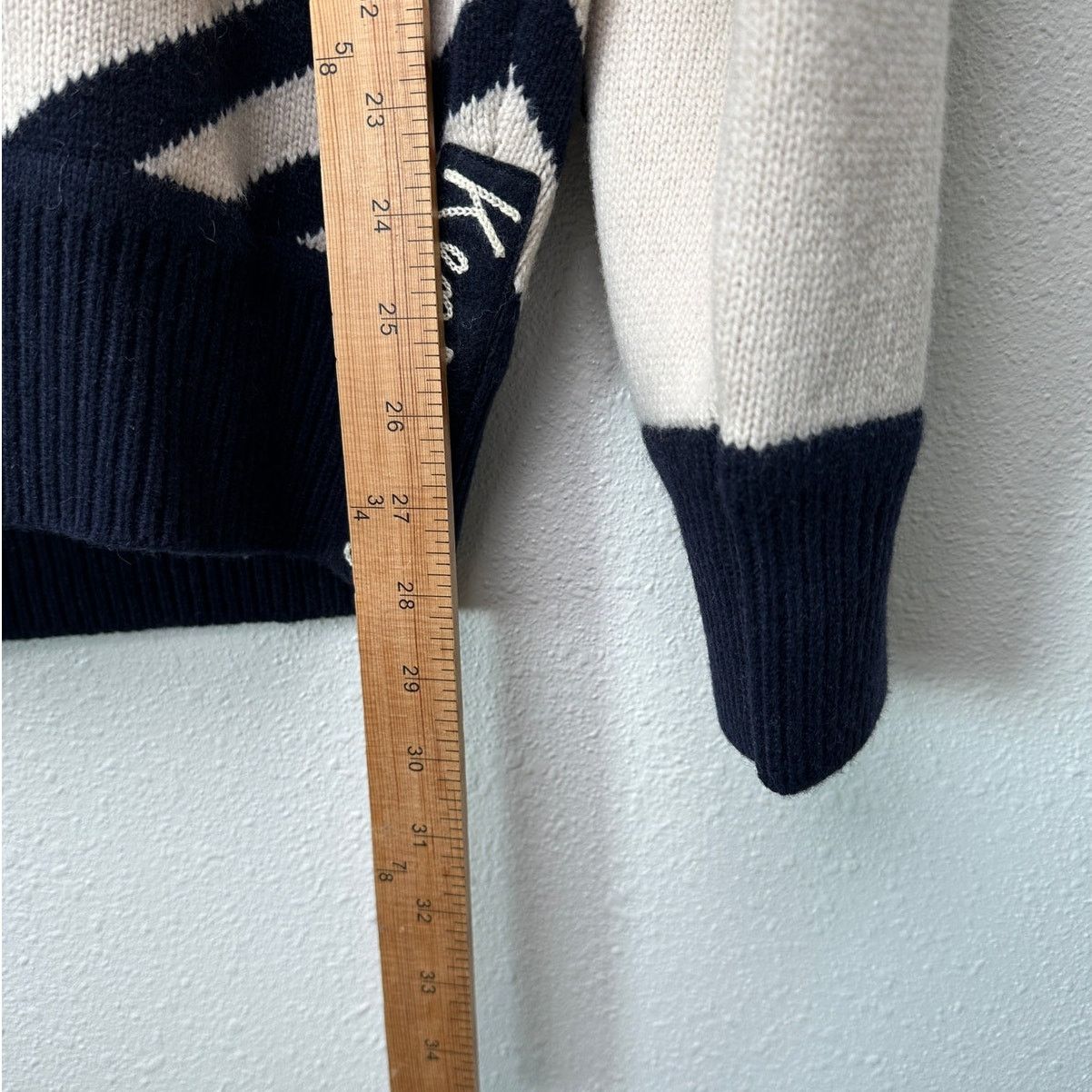 Other KENZO Paris Tiger Graphic V-Neck Sweater Off White Navy M Size US M / EU 48-50 / 2 - 15 Thumbnail