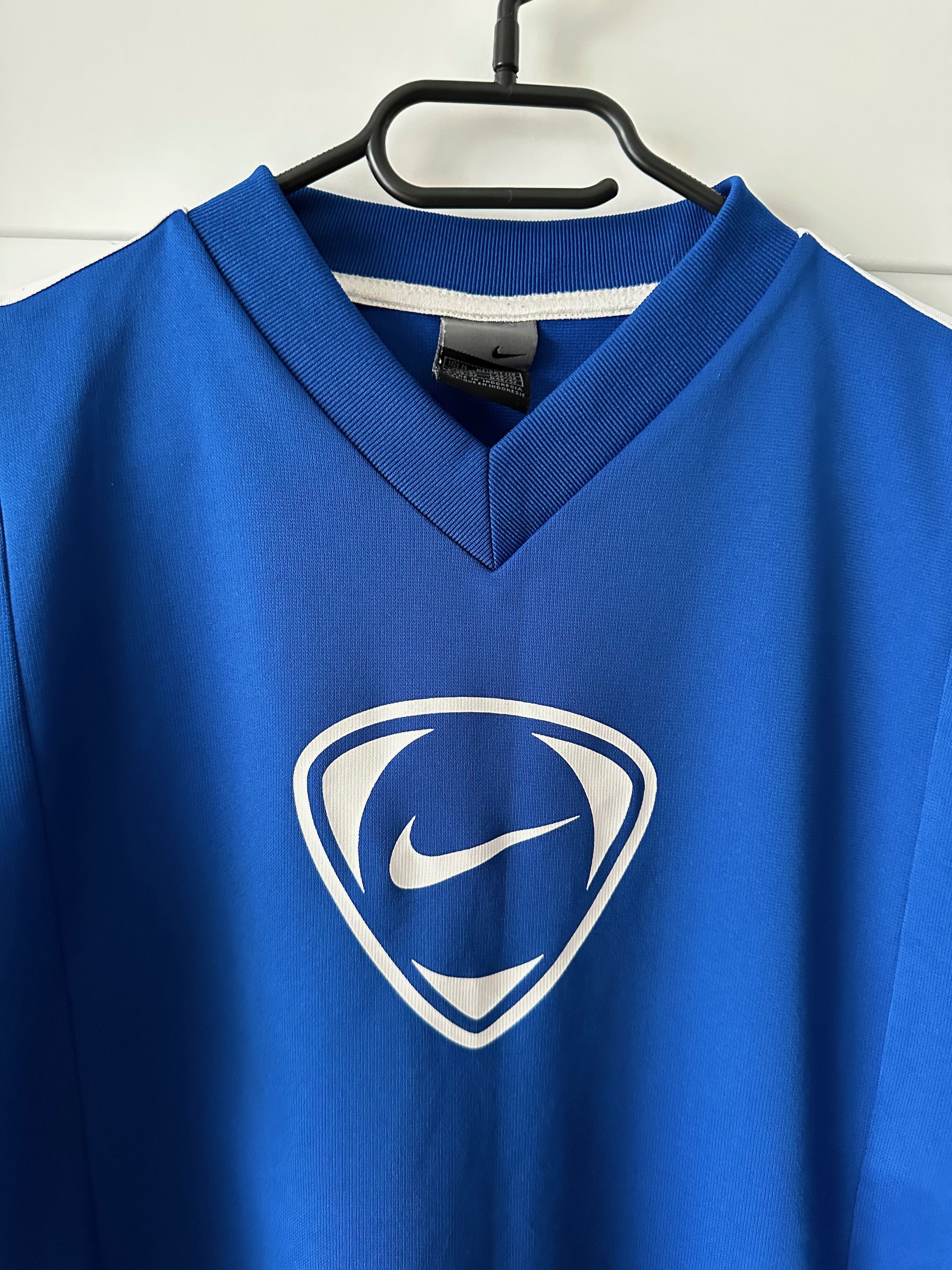 Nike × Vintage 00's NIKE Centr logo tiempo blue jersey shirt Size US M / EU 48-50 / 2 - 2 Thumbnail