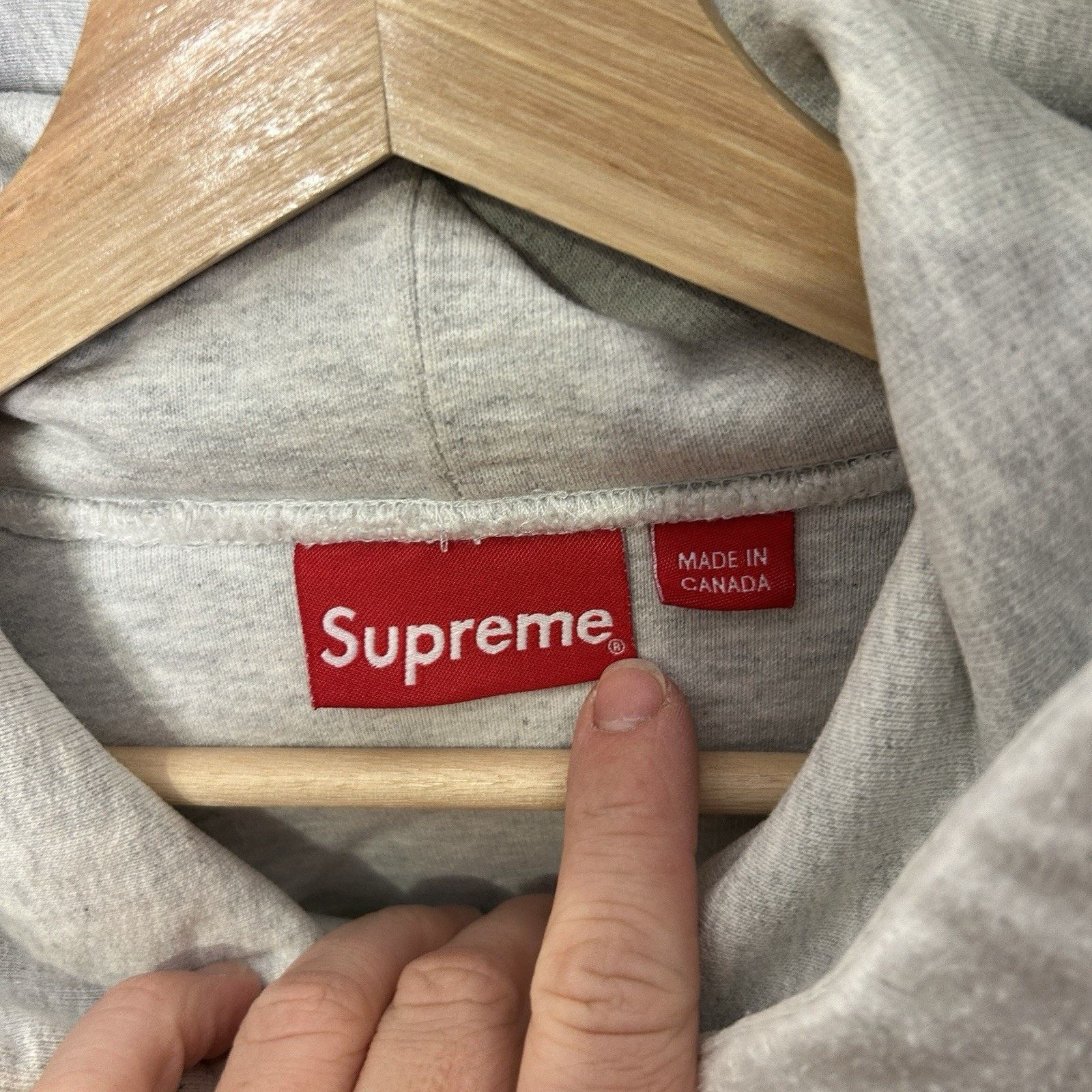 Supreme Supreme Reverse Fleece Hooded Sweatshirt “Ash Grey” FW16 Size US S / EU 44-46 / 1 - 9 Thumbnail