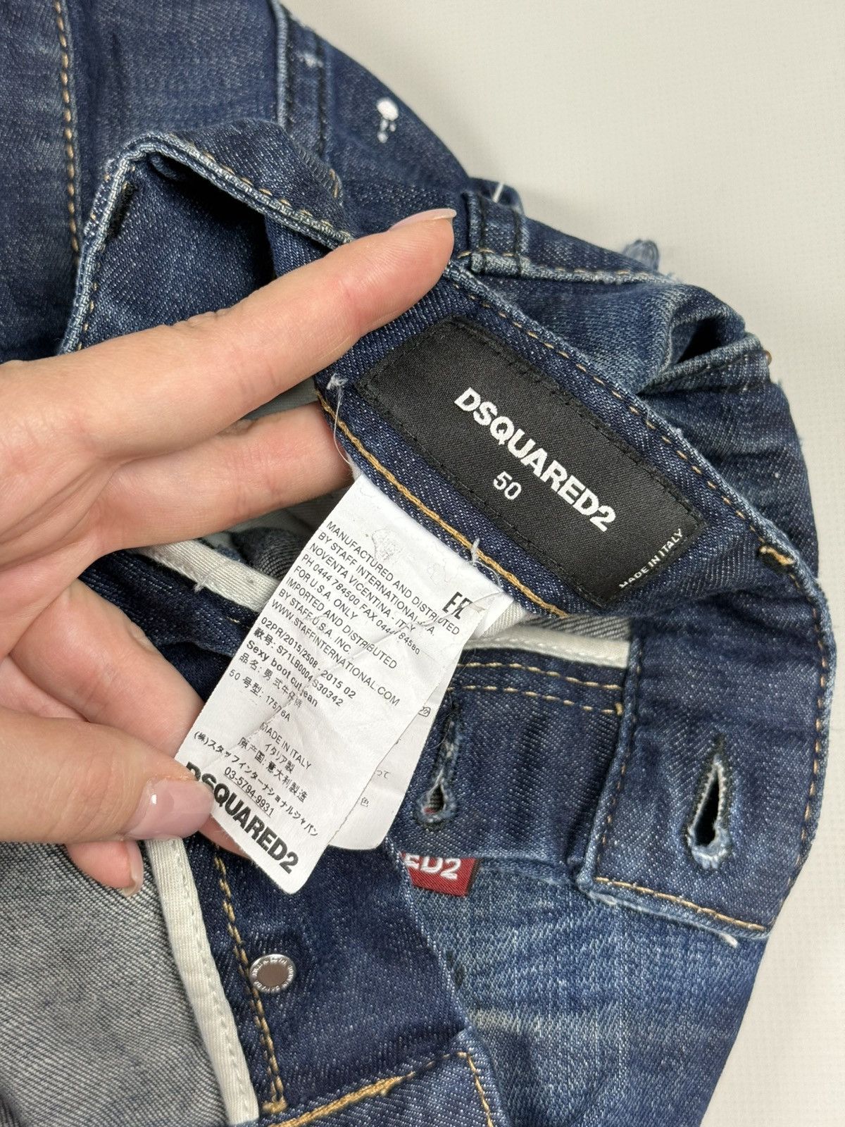 Dsquared2 Dsquared 2 Men’s Distressed Denim Sexy Boot Cut Jeans Size US 34 / EU 50 - 14 Thumbnail