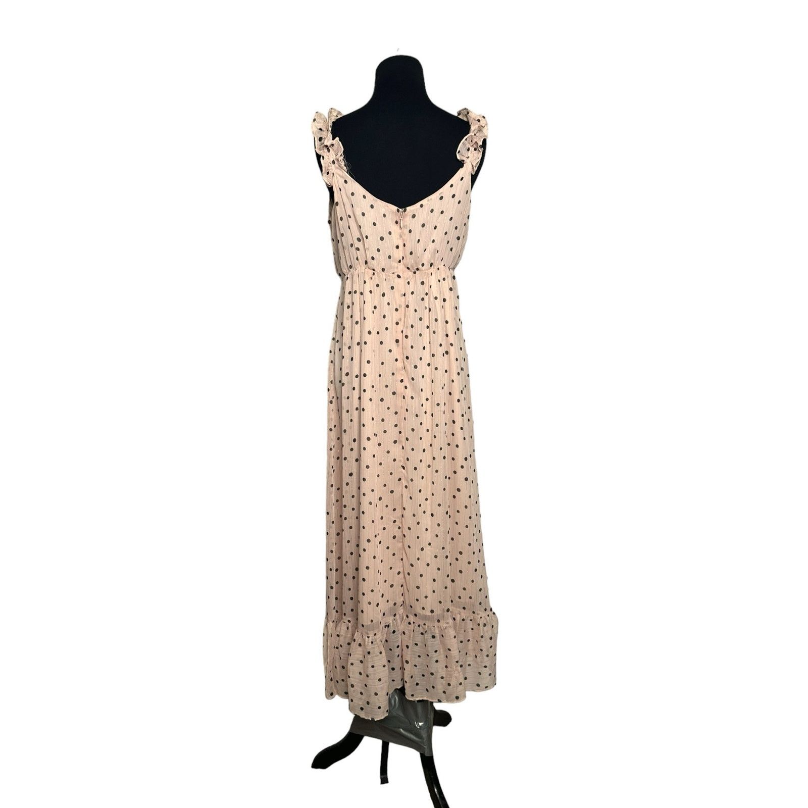 Madewell Madewell Polka Dots Ruffle Straps Maxi Dress Size 4 Size S / US 4 / IT 40 - 2 Thumbnail