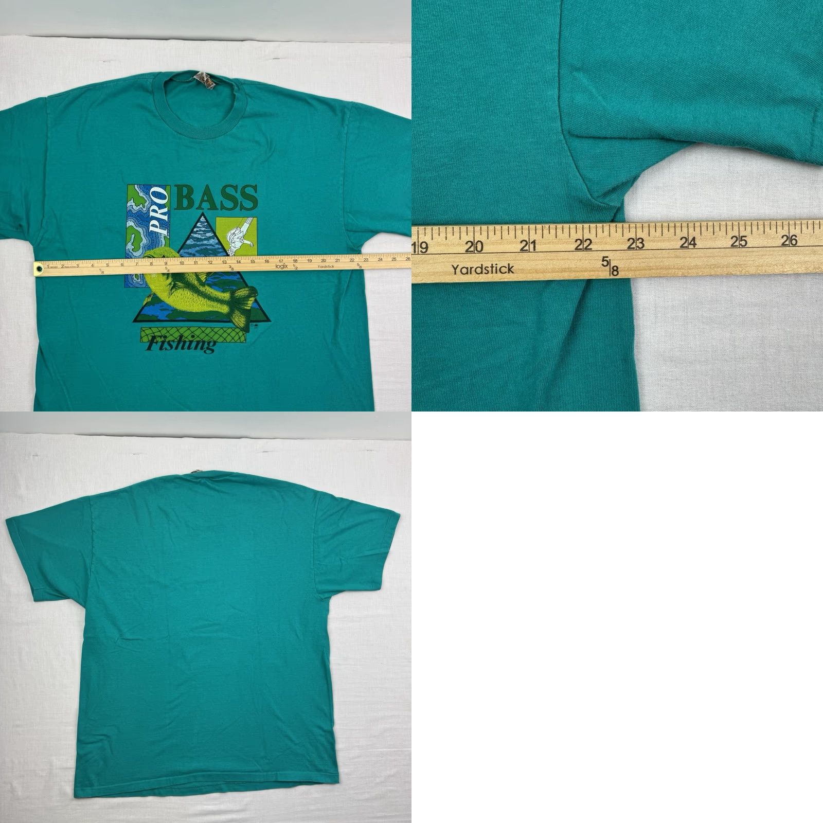 Vintage VINTAGE Cottonfields Bass Fishing T-Shirt Adult XL Blue Graphic Nature Sport 90s Mens Size US XL / EU 56 / 4 - 8 Thumbnail