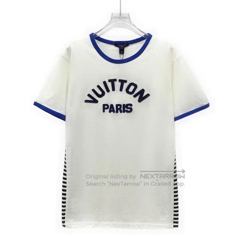 Louis Vuitton Louis Vuitton 23 white logo monogrammed flocked cotton cre Size US M / EU 48-50 / 2 - 1 Thumbnail