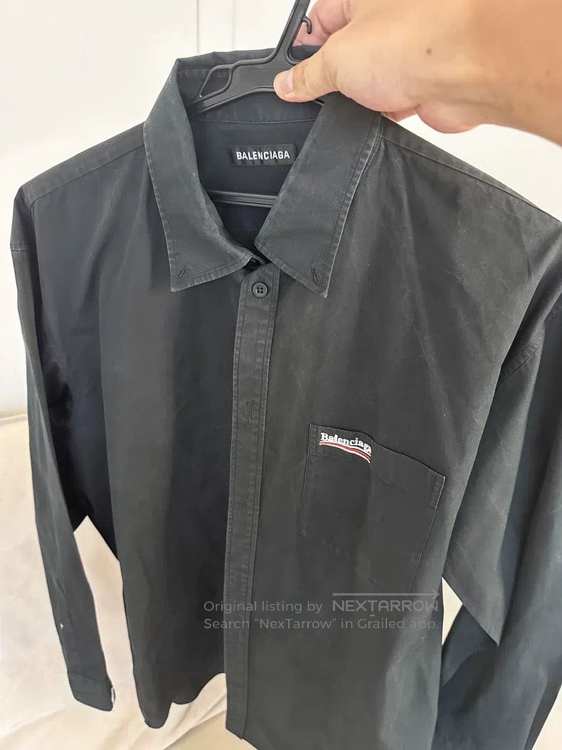 Balenciaga Balenciaga Cola Patterned Black Shirt Size US M / EU 48-50 / 2 - 6 Thumbnail