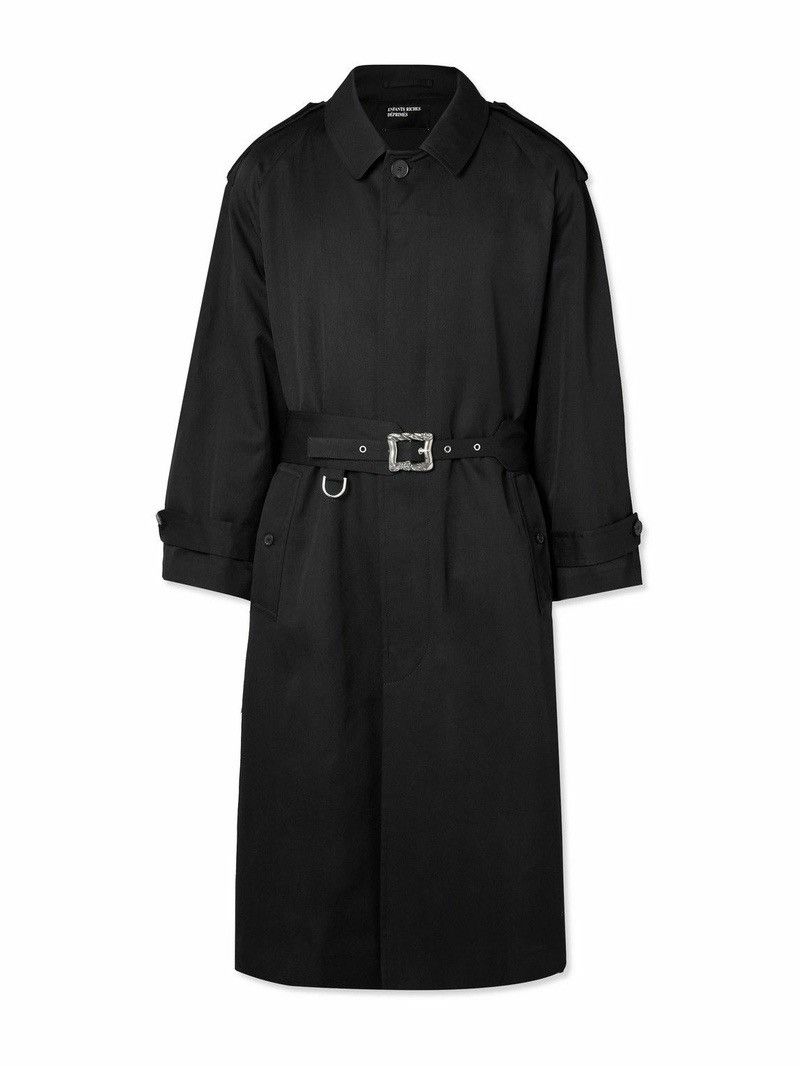 ERD Belted Wool Blend Twill Trench Coat