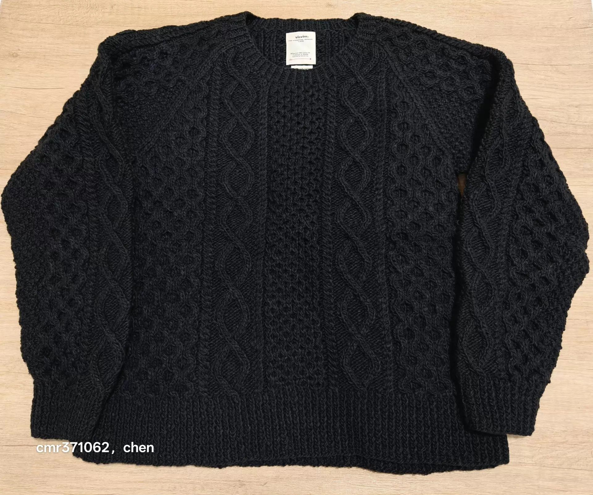 Visvim VISVIM 19AW GALWAY CREW HAND-KNIT(N.D.) Black 1 (LN) Size US S / EU 44-46 / 1 - 1 Thumbnail