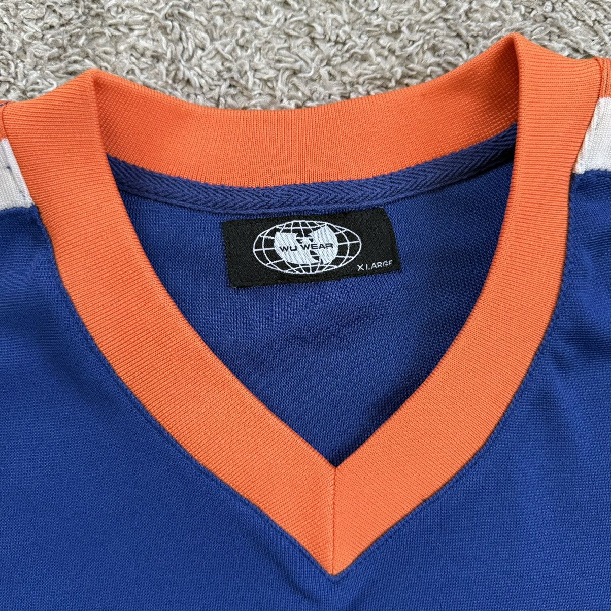 Wu-Tang Clan 🔴Wu-Wear Baseball Jersey Size XL Wu-Tang Blue Orange Rza Size US XL / EU 56 / 4 - 3 Thumbnail