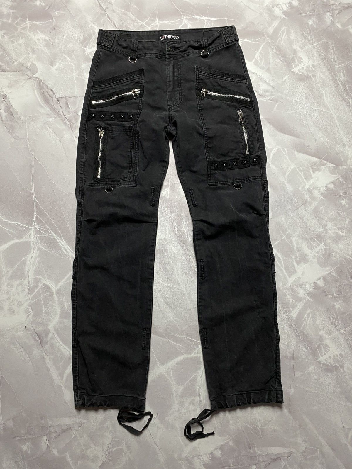Other Gothicana Bondage Strap Cargo Pants Y2K Opium Mens Sz 34x34 Size US 34 / EU 50 - 1 Thumbnail