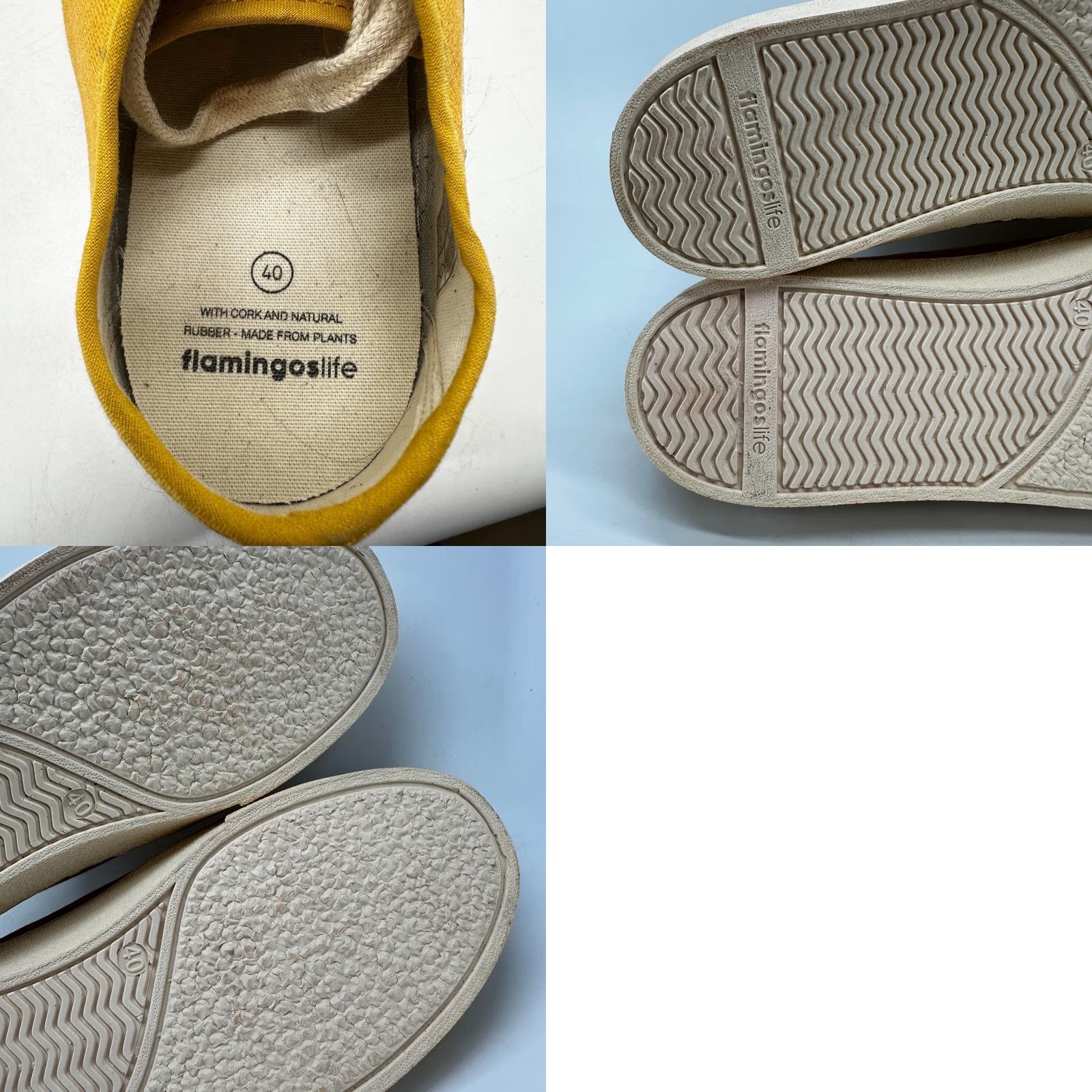 Vintage Flamingos Life Casual Sneaker Shoes Yellow Men's Size 40 Lace Up Low Top Shoes Casual Mens 40 Yellow Classic Comfort Size US M / EU 48-50 / 2 - 8 Thumbnail