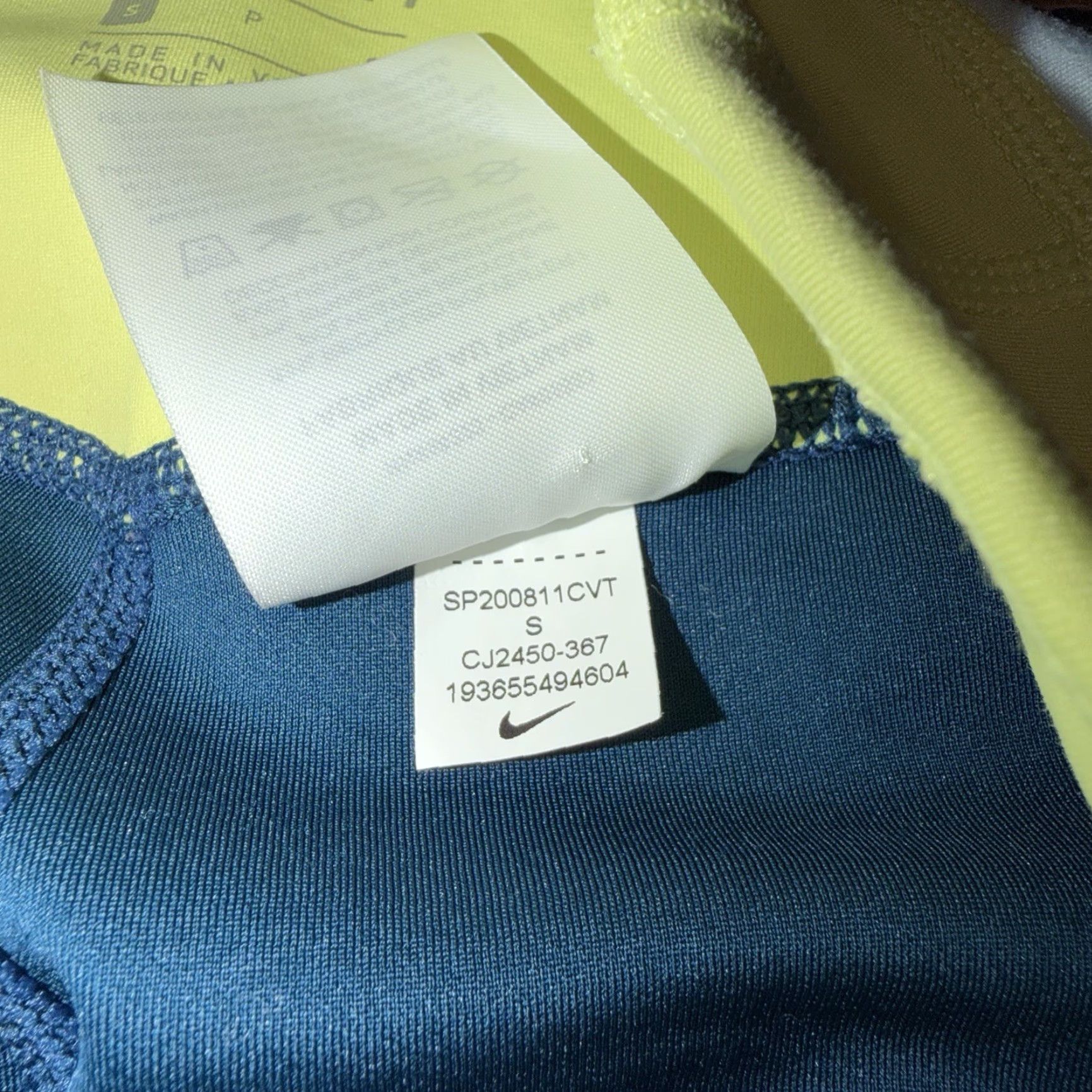 Nike Nike Colorblock Leggings Womens Small Blue Lime Just Do It CJ2450 Retro Style Size 28" / US 6 / IT 42 - 7 Thumbnail