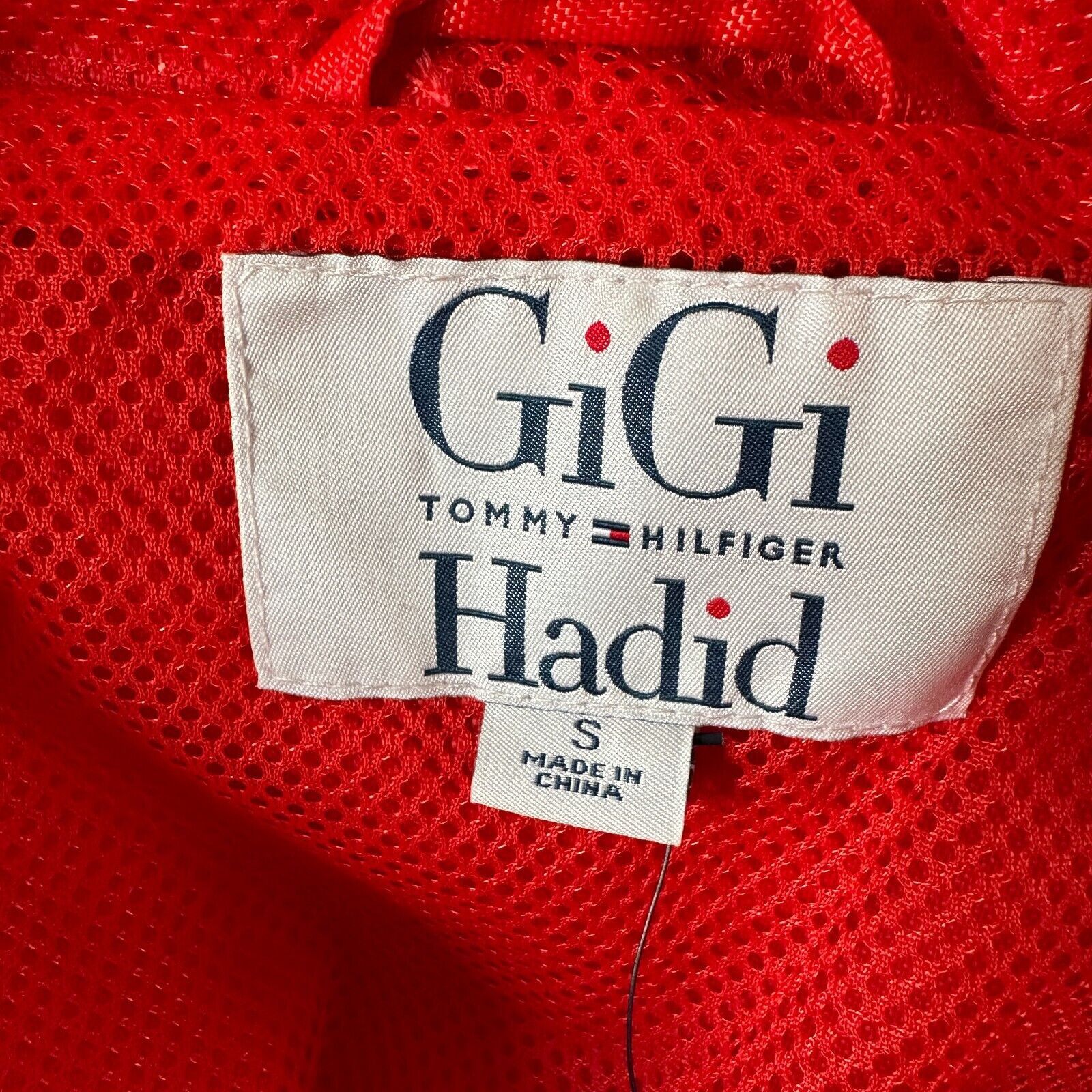 Tommy Hilfiger Tommy X Gigi Hadad Visor Red Jacket Front Zip Mesh Lining SM Size S / US 4 / IT 40 - 9 Thumbnail