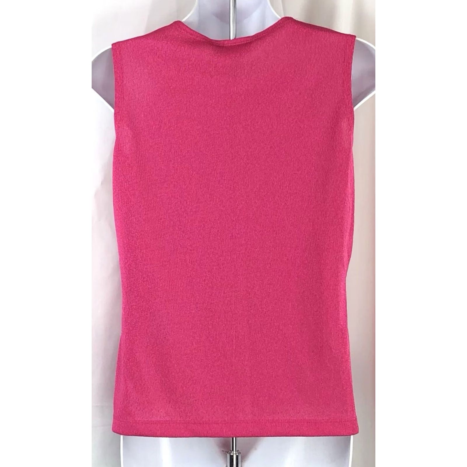 Vintage Notations Tank top Sleeveless Pink Pullover Coastal Capsule Beach Knit Shirt Womens S Size S / US 4 / IT 40 - 3 Thumbnail