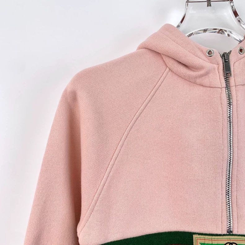 Gucci Gucci Size 6 Pink logo striped webbing cotton half-zipper Size XL / US 12-14 / IT 48-50 - 3 Thumbnail