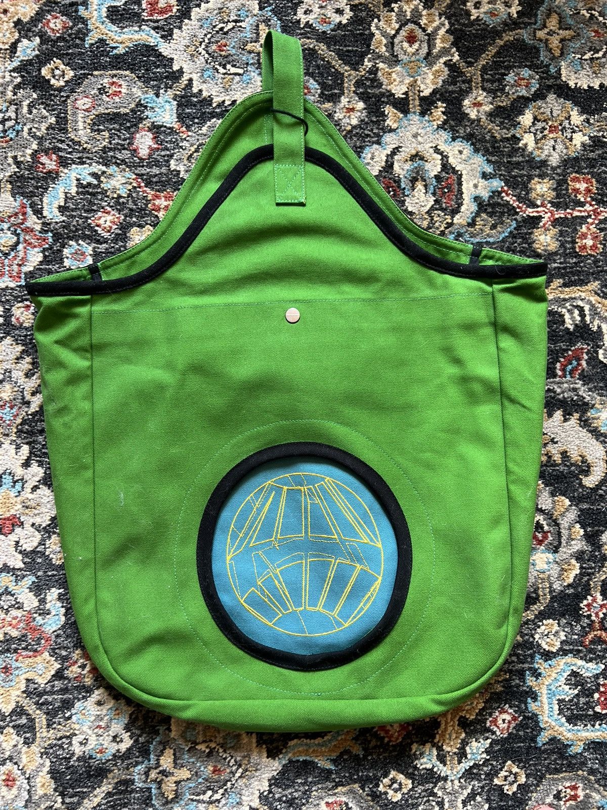 Kiko Kostadinov Aristides Embroidery Tote Bag In Green | Grailed