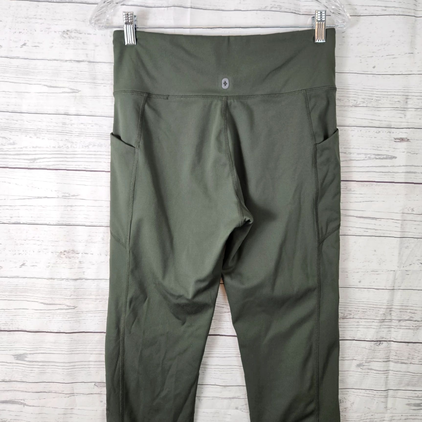 Vintage VINTAGE? (No) Figs Womens Leggings Size Large Green Pockets High Rise Size 36" / US 14 / IT 50 - 4 Thumbnail