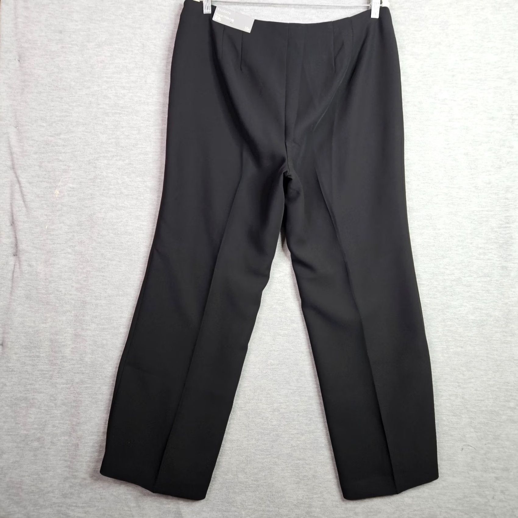 Talbots TALBOTS Petites Women's Black Crepe Wide-Leg Full Length Dress Pants Sz 10P NEW Size 32" / US 10 / IT 46 - 2 Thumbnail