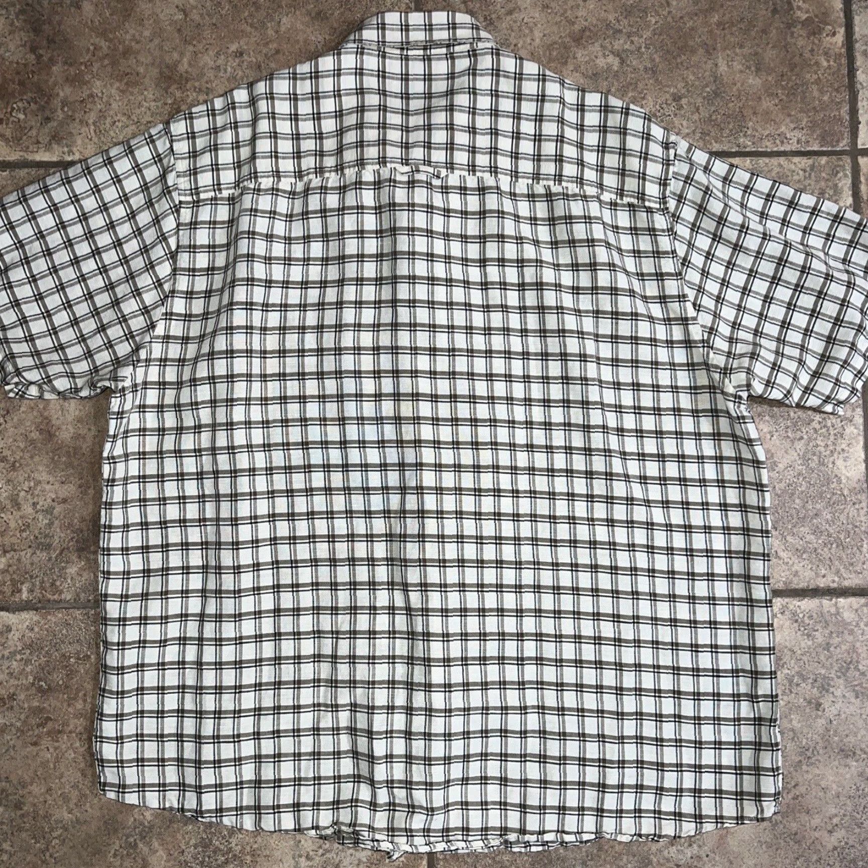 Pendleton VINTAGE Pendleton Shirt City Beige Plaid Button-Up Short Sleeve Mens 2XL Linen Blend Beige (2XL) Size US XXL / EU 58 / 5 - 4 Thumbnail
