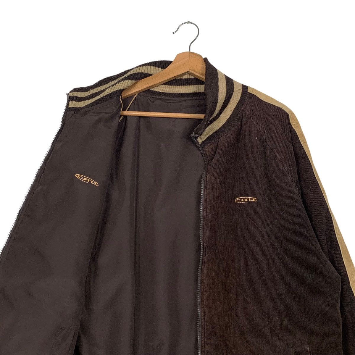 Vintage 90's CRU Design Corduroy Reversible Bomber Jacket #2861-C129 Size US XL / EU 56 / 4 - 10 Thumbnail