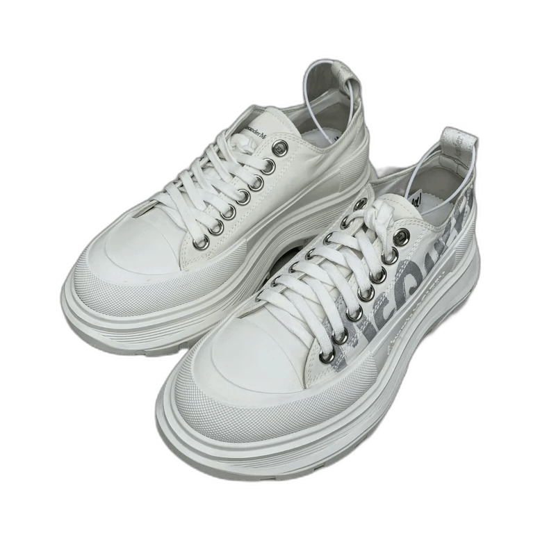 Alexander McQueen Alexander McQueen White Side Logo Martin Boots Size US 6 / IT 36 - 1 Thumbnail