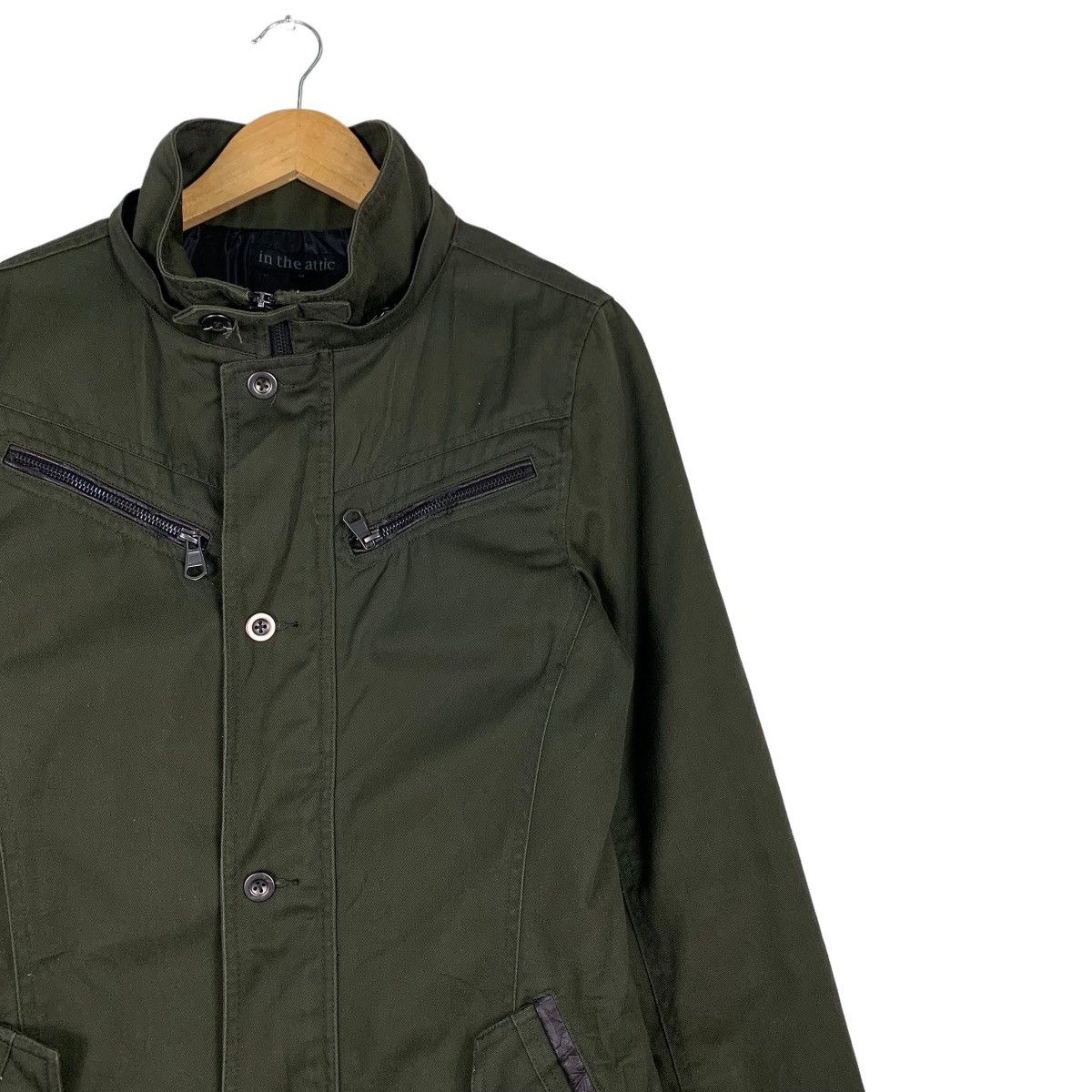 In The Attic IN THE ATTIC Turtleneck Four Pocket Green Jacket #1154-C53 Size US M / EU 48-50 / 2 - 4 Thumbnail