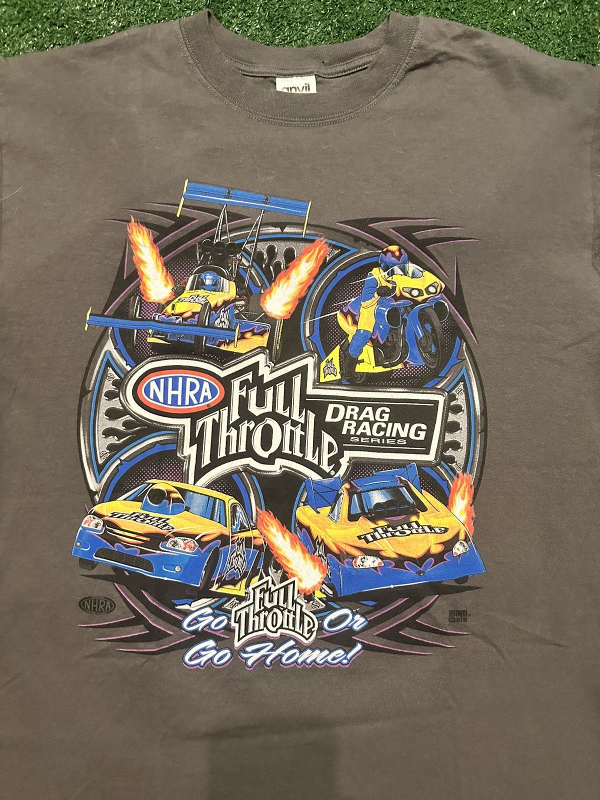Other Vintage 2009 Full Throttle Motorcycle Drag Racing Shirt Size US L / EU 52-54 / 3 - 2 Thumbnail