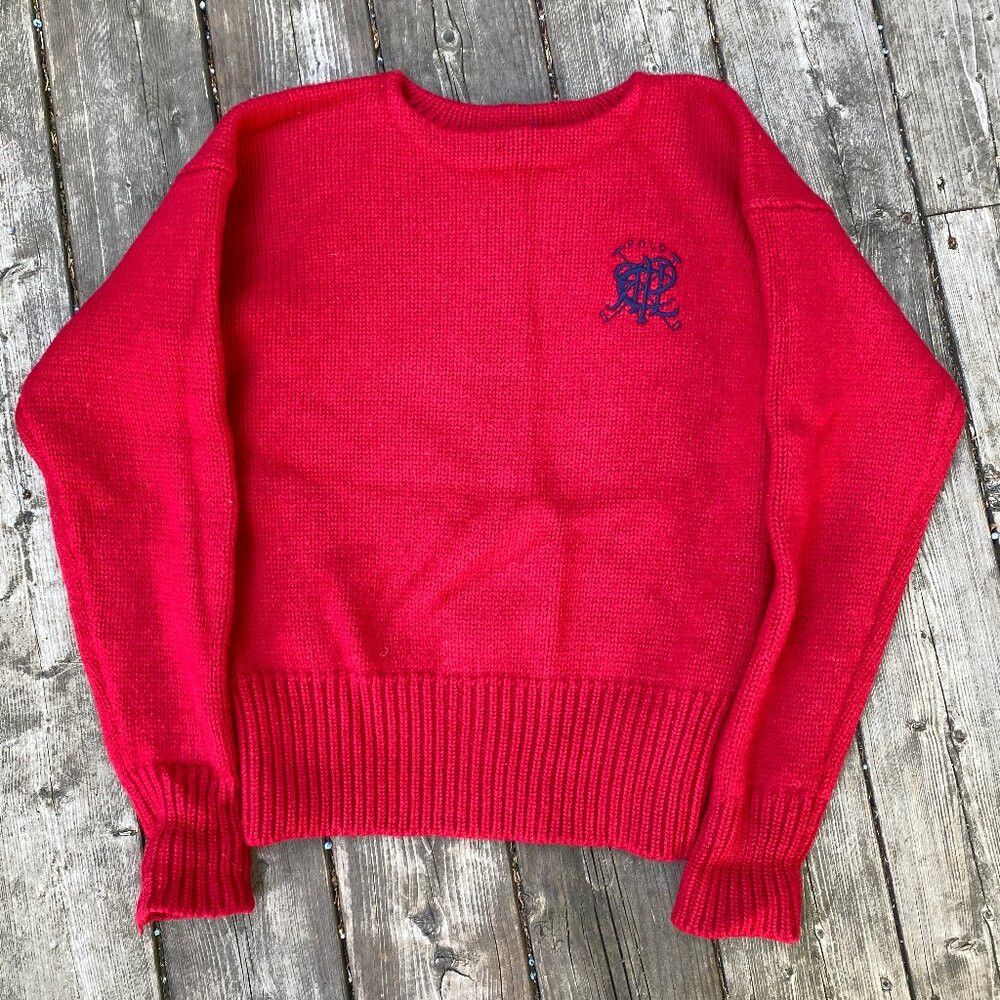 Polo Ralph Lauren Vintage Polo Ralph Lauren Scribble RLPC Mens Sz M Wool Swea Size US M / EU 48-50 / 2 - 4 Thumbnail