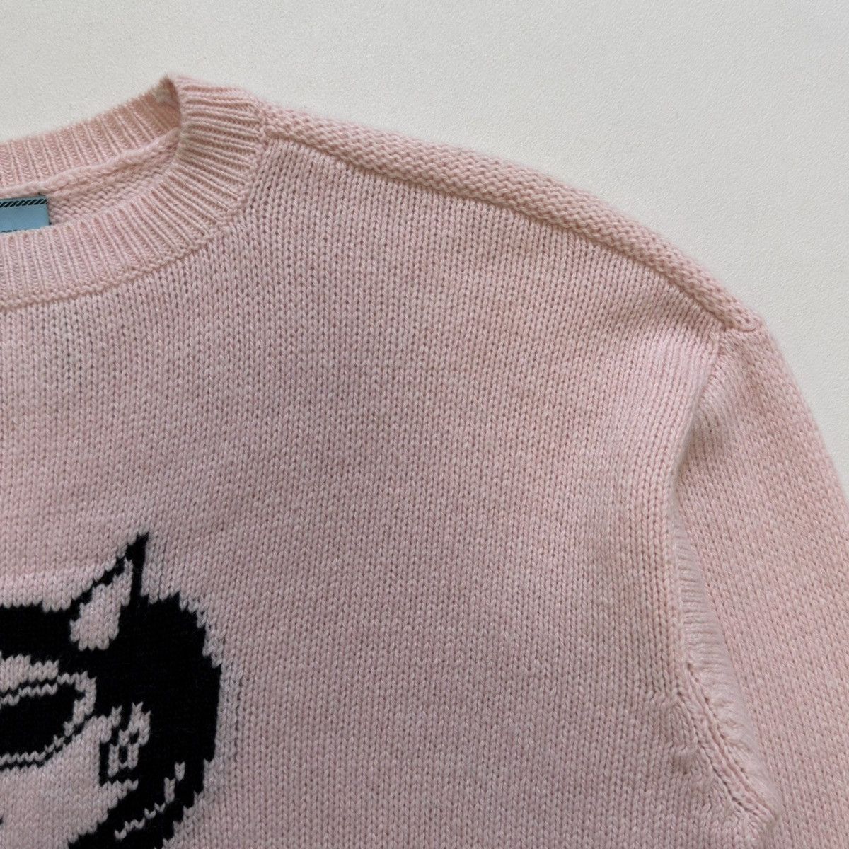 Prada S/S 17 ‘Comic Patterned’ Pink Wool Sweater Size US M / EU 48-50 / 2 - 7 Thumbnail